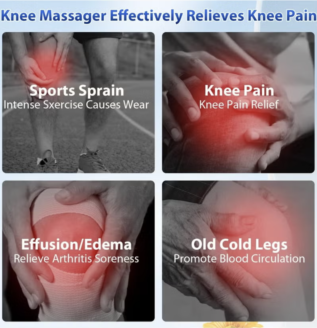 Electric Knee Massager with Heating and Vibration – Rechargeable Portable Knee Massager for Joint Pain, Injury Relief mobile detail 4