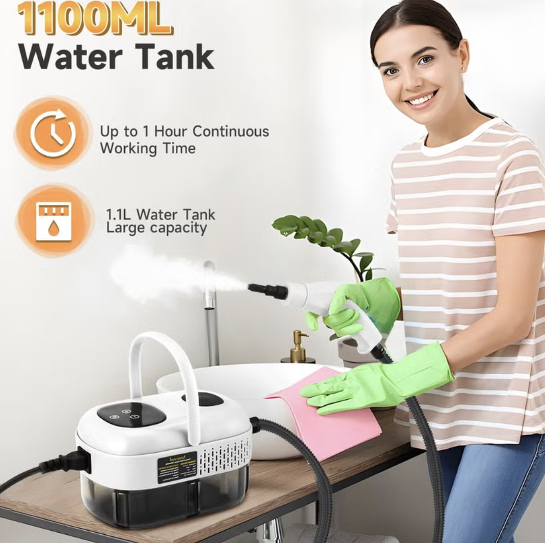 Steam Cleaner, 2500W Pressurized Steamer for Cleaning, Multi-Purpose Steamer for Home, Handheld Steam Cleaner, 15s Fast mobile detail 5