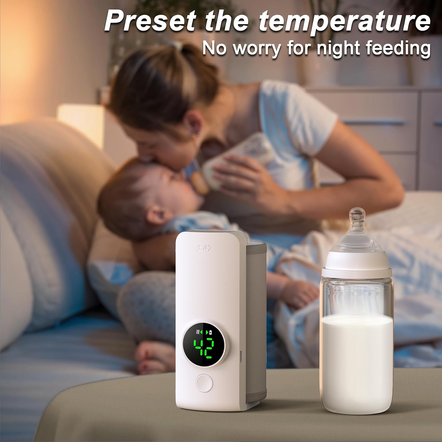 Portable Bottle Warmer for Travel, Travel Bottle Warmer, Fast Heating (13-24 Minutes), Rechargeable Milk Warmer mobile detail 6