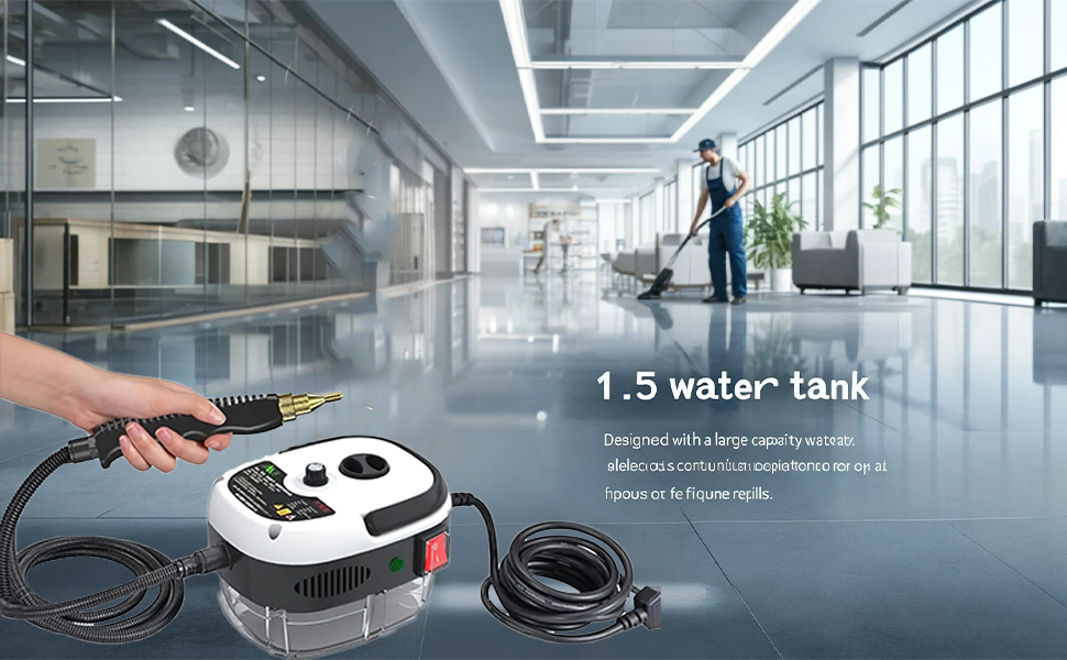 2500W Portable High-Pressure Steam Cleaner for AC, Kitchen, Car & Floor Cleaning – White mobile detail 4